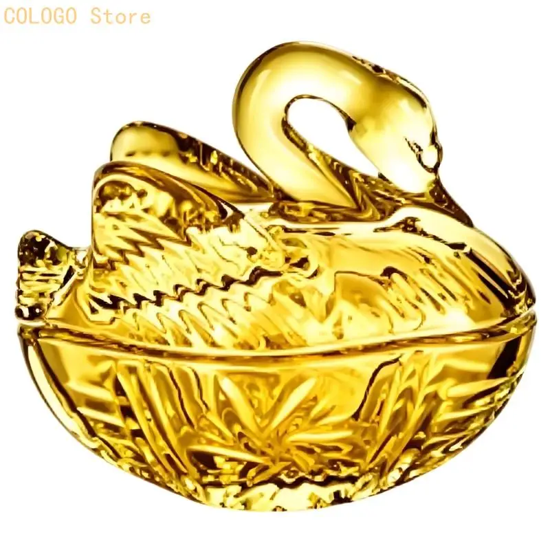 Lidded Glass Storage Bowl, Decorative Home Jar for Snacks, Small Items or Entryway Display