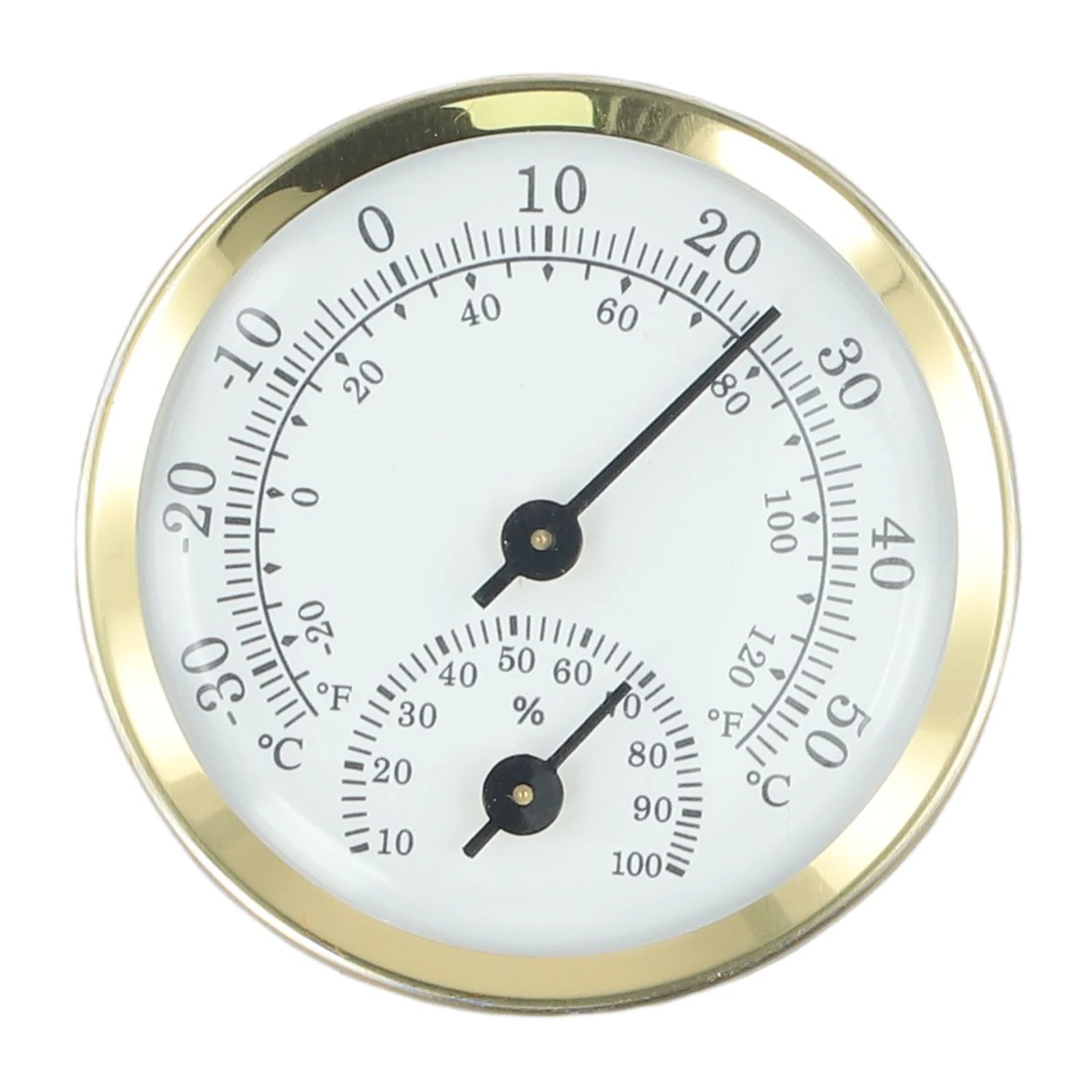 

Professionally Made Aluminum Alloy Casing Hygrometer Thermometer Indoor Use Fine Scale 30~50degree Celsius Temperature Range