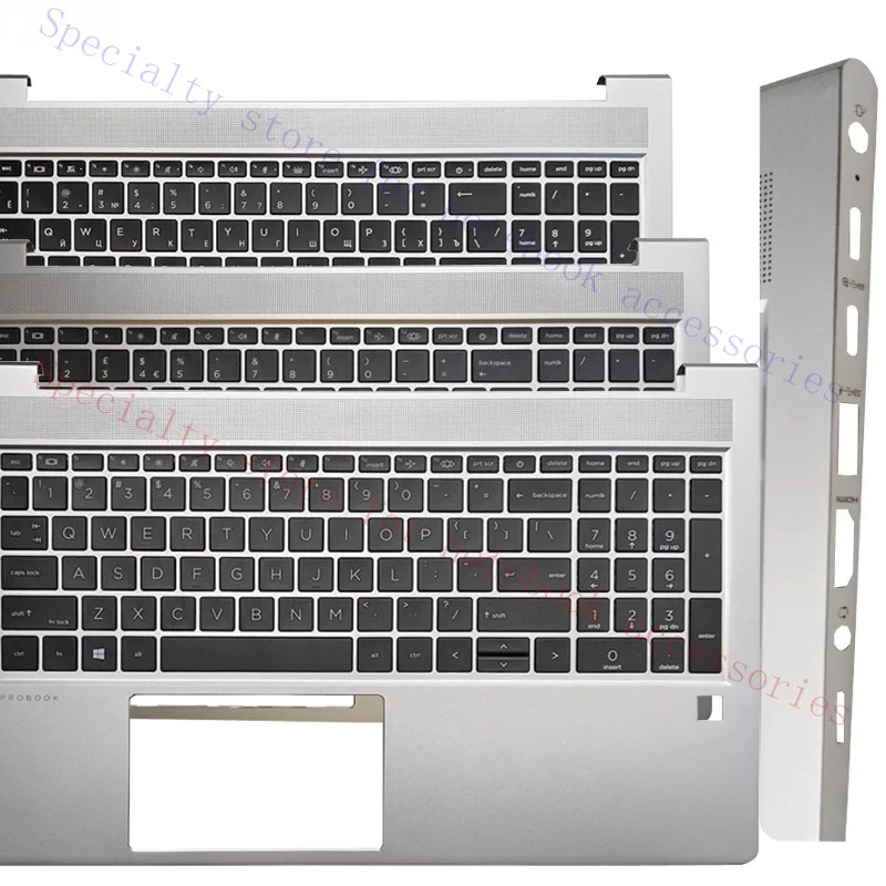 New For Probook 450 455R G10 HSN-Q34C ZHAN 66 15 G6 US/UK/RU/SP/IT Backlit Keyboard Palmrest Upper Cover With SD Interface Case
