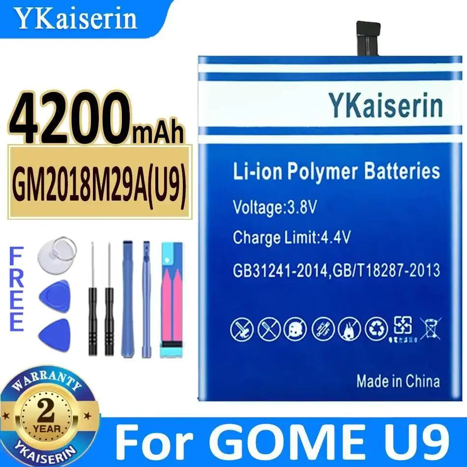 

Environmentally Friendly GM2018M29A U9 For Gome 4200Mah Mobile Phone Battery