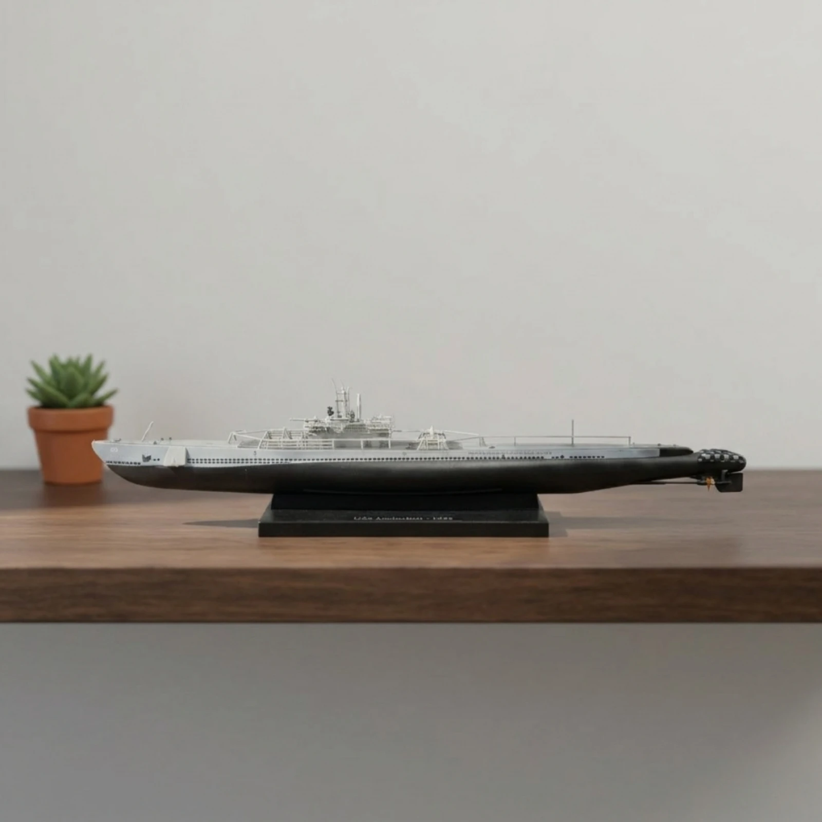 Undersea Vessel Model with Display Base Style Tabletop Undersea Vessel Model Miniature Premium for Collectors, Shelf, Desk view 2