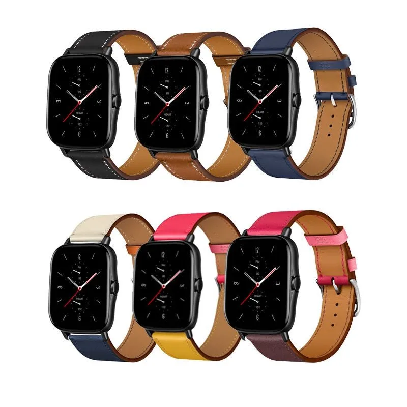 

Suitable For Huami Amazfit GTS/GTS 2e/GTS 2 4 Mini/GTS3/Neo/GTR 42mm/Amazfit GTR Mini 20mm Leather Band Strap