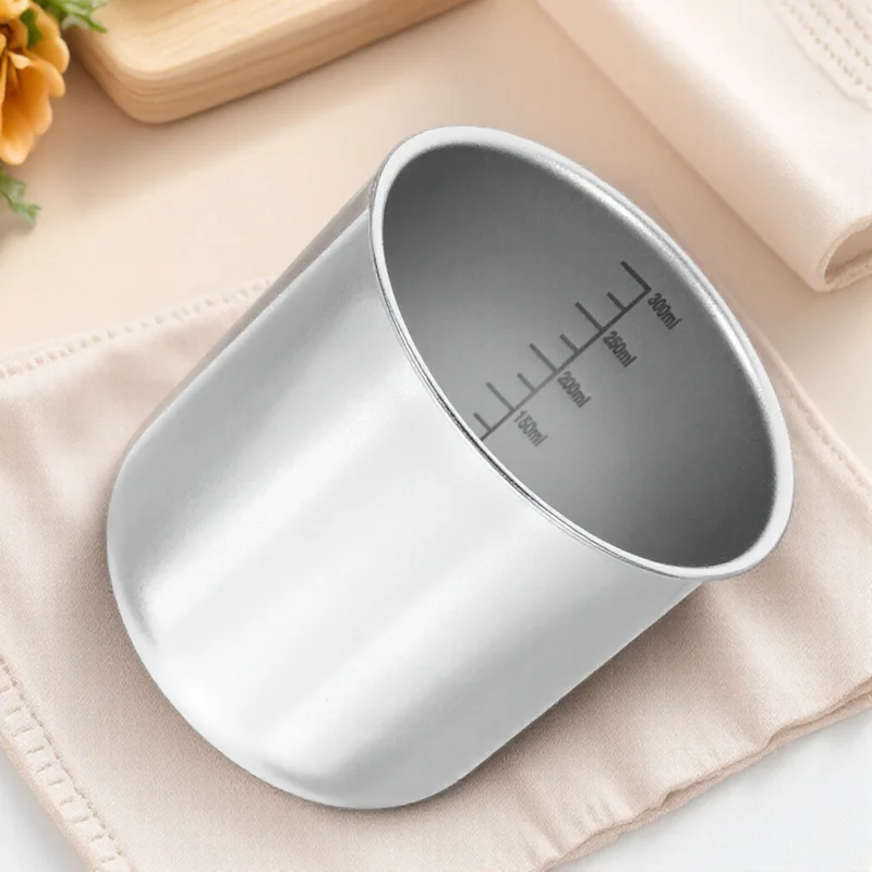 

Large Capacity Stainless Steel Rice Measuring Cup Food Safety Metal Scaled Kitchen Measuring Holder Multifunction