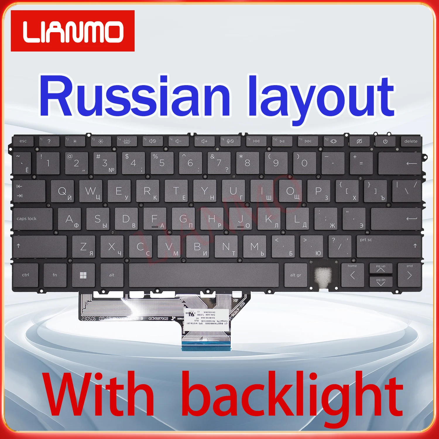 Russian/Turkish/UK/Ukrainian/US layout for HP Spectre x360 2-in-1 14-EF TPN-C155 14-ef0018na backlight keyboard