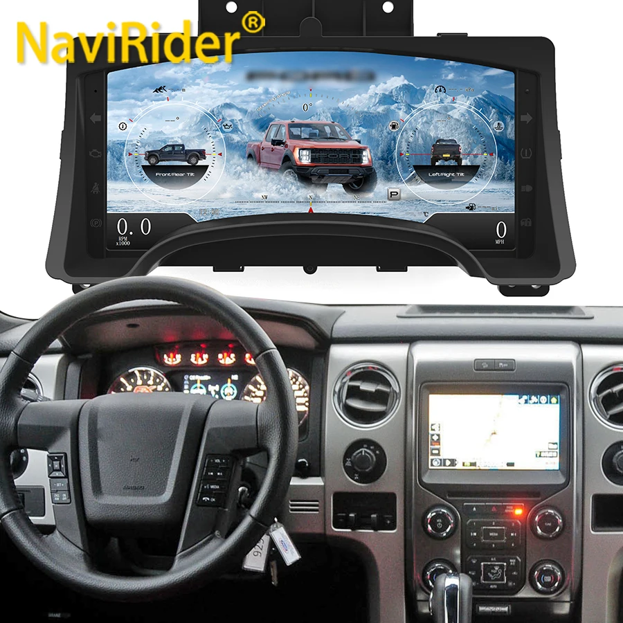 

13,1-дюймовый автомобильный ЖК-дисплей для Ford Raptor F150 2009-2014, оригинальная цифровая приборная панель с виртуальными спидометрами на базе Linux