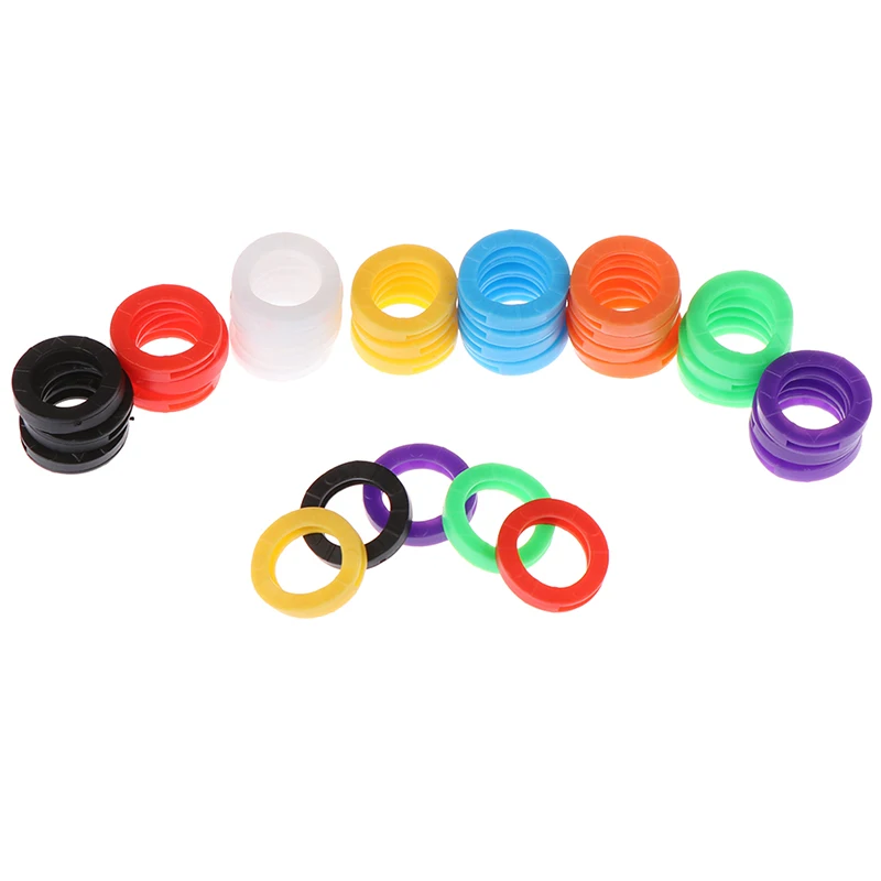 32Pcs Bright Colors Hollow Silicone Key Cap Covers Topper Keyring Gift.