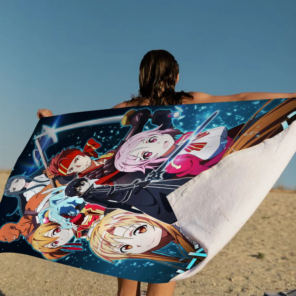 Sword Art Online Microfiber Beach Towel Absorbent Quick Dry Soft Yoga Swimming Resort Mountain Climbing Towel