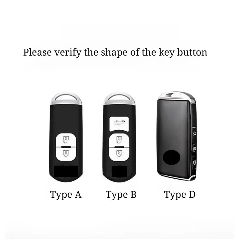 

Key Fob Protector Case for Mazda 3 Axela 2023 2024 CX-5 6 Atenza, Car Remote Shell with Keychain