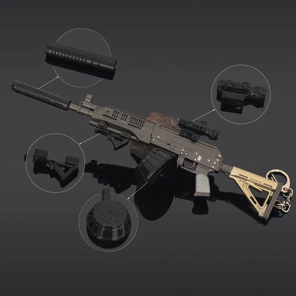 انفصال RPK16 رشاش نموذج سبيكة لعبة لعبة تحصيل المفاتيح حلية