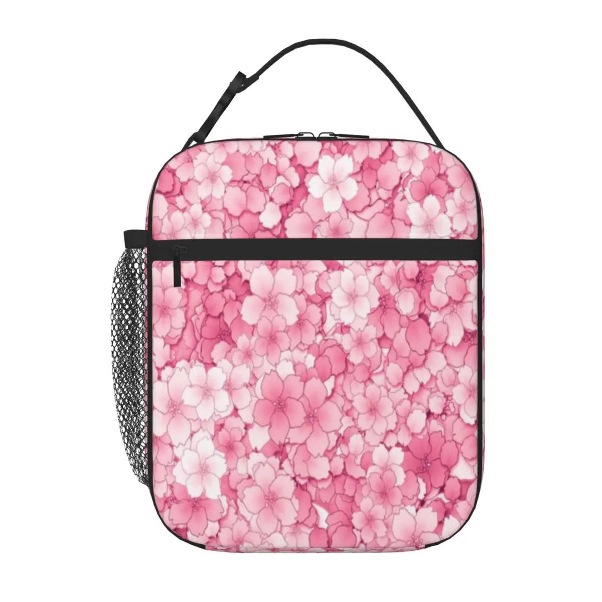 Bestselling Falling Sakura Cherry Blossom Hip Hop Durable Lunch Bag Hospital Visiting Work Lunch Bag