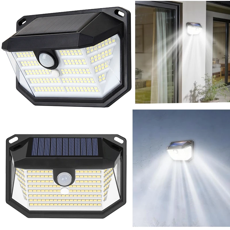 

178 LED Solar Wall Lights with Motion Sensor 3 Lighting Modes Waterproof Energy Saving Outdoor High-Performance Solar Light