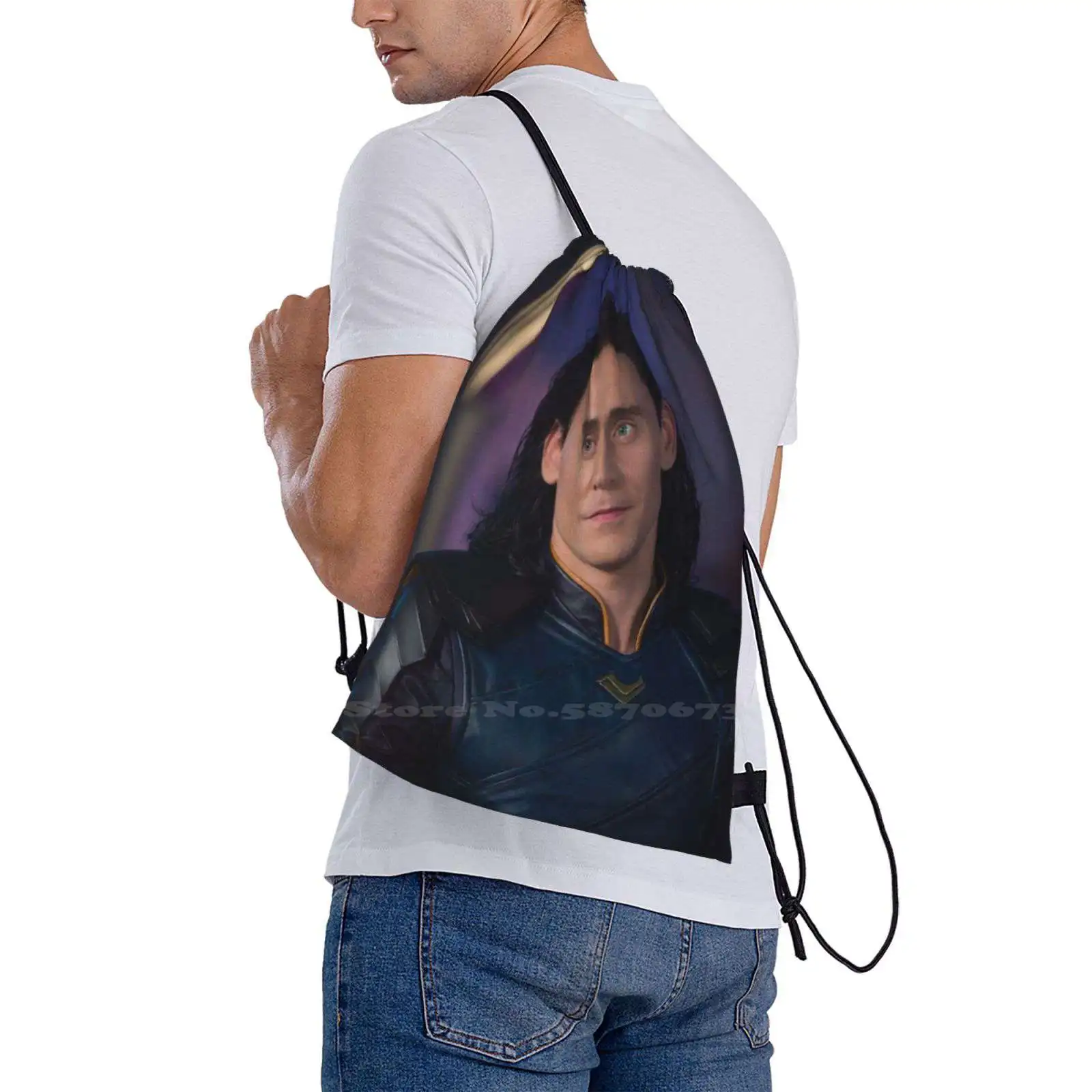 Tom Hiddleston Bolsa Escolar, Mochila Grande Capacidade, Laptop, 15 Polegada