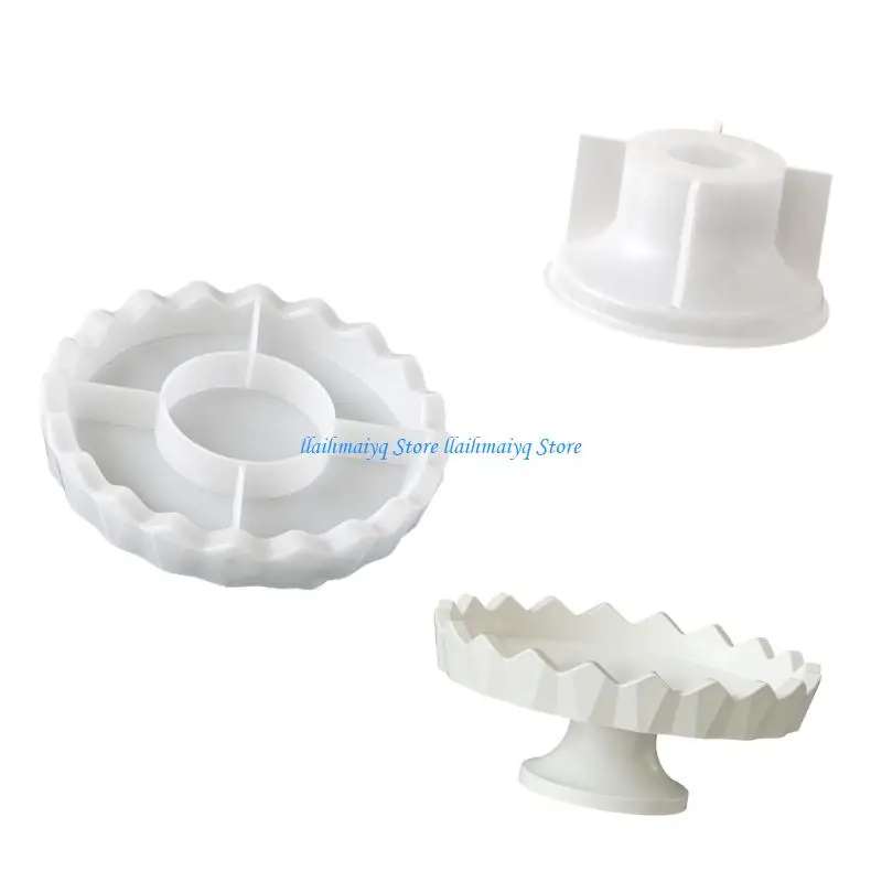 573B Heat Resistant Raised Pattern Serving Tray Portable Storage For Pastries Cocktails Jewelry Arrangement