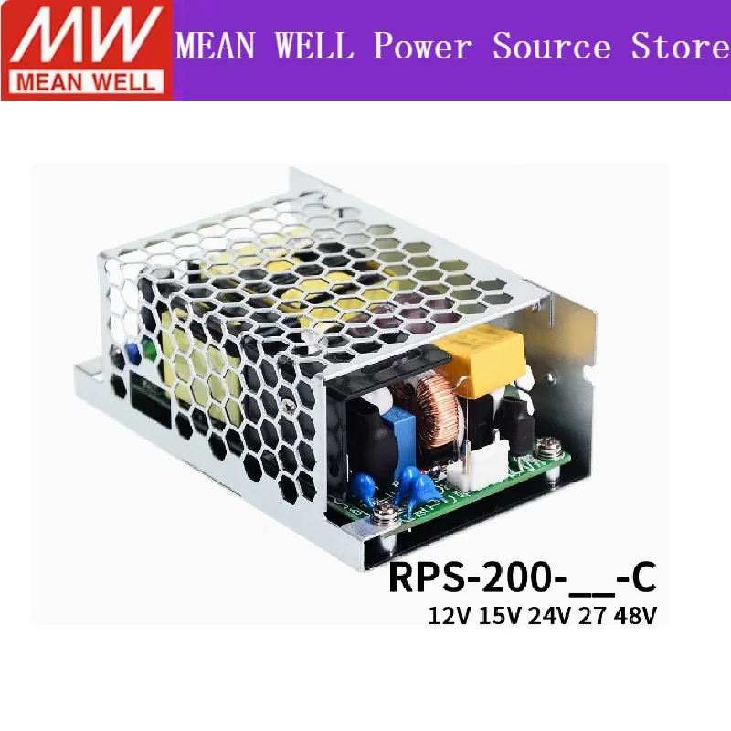 MEAN WELL RPS-200 RPS-200-12-C RPS-200-24-C RPS-200-48-C 200W  Reliable Green Medical Power Supply (-C housing type)