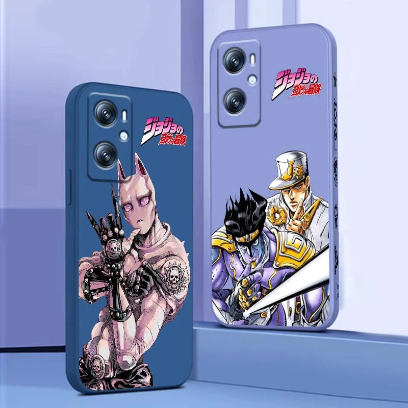 JoJo Bizarre Adventure-funda de teléfono bonita para OPPO Find X5 A11 A16K A53 A98 A3 A57 A72 A73 A96 A74 A9 A5 5G, cuerda líquida izquierda