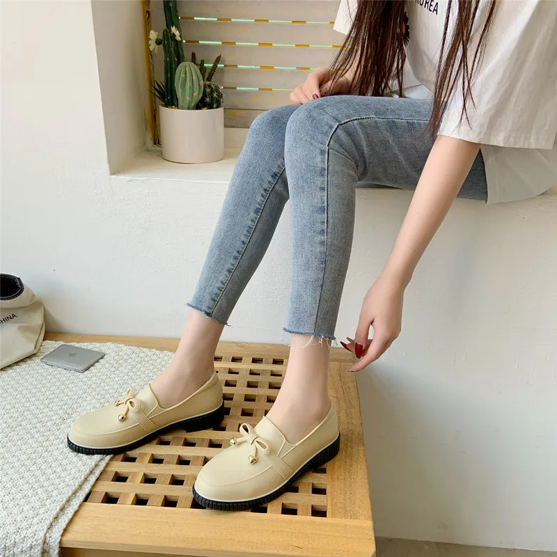 Spring Fashion All-Match PVC Rain Boots Women\'s Low-Cut Thick-Soled Water Shoes Non-Slip Rubber Shoes Ladies Waterproof Shoes