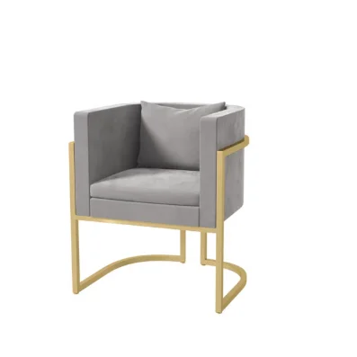 

Диван-кресло для гостевой гостиной, повседневная приемная, переговоры и модное простое железное кресло, золотое одноместное сиденье