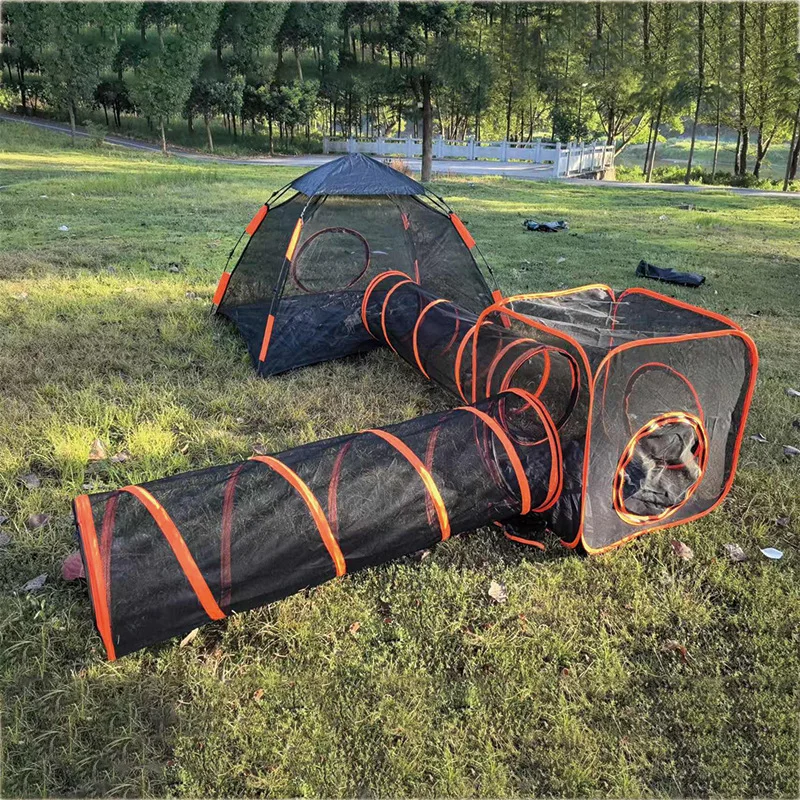 

Шестисекционная палатка для домашних животных, складная уличная домашняя комбинация, портативный игровой туннель для домашних животных