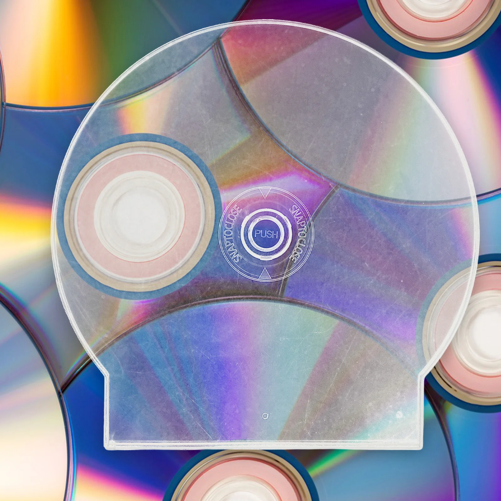 

20Pcs White Transparent Clamshell Dvd Case Protective Round Disc Holder for Cd Storage Dvd Storage Case Cases for Diskettes