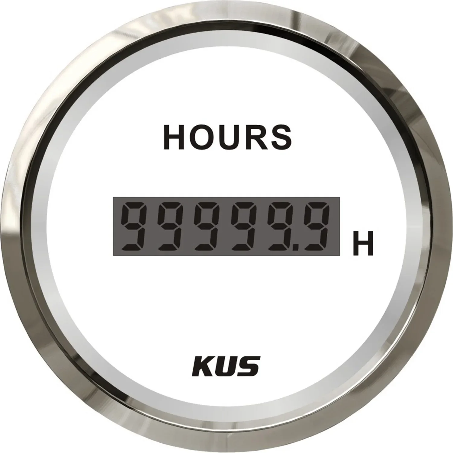 KUS Marine Engine Hour Meter LCD Digital Boat Truck Tractor Diesel Motor Generator Hour Gauge 12/24V