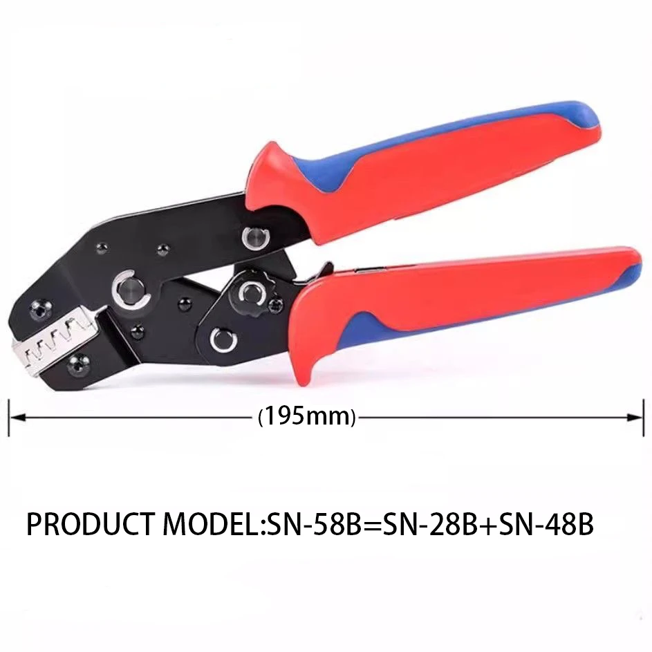 Sn-58B Ratchet-Type Spring-Loaded Dupont Automotive Wire Harness Terminal Crimping Pliers Cold-Pressed Terminal Power Terminal Electrician Multi-Function Tool