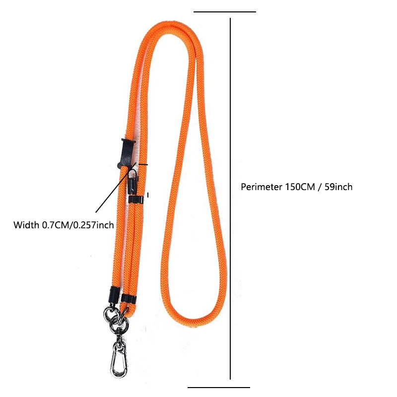 150*8CM Adjustable Mobile Phone Strap Lanyard Crossbody Phone Lanyards Neck Rope with Card Cell Phone Anti-loss Hanging Cord