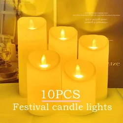 10PCS LED Candles Flameless Flickering Light Flameless Candle Battery Powered for Christmas Wedding Decor Birthday Party Supplie