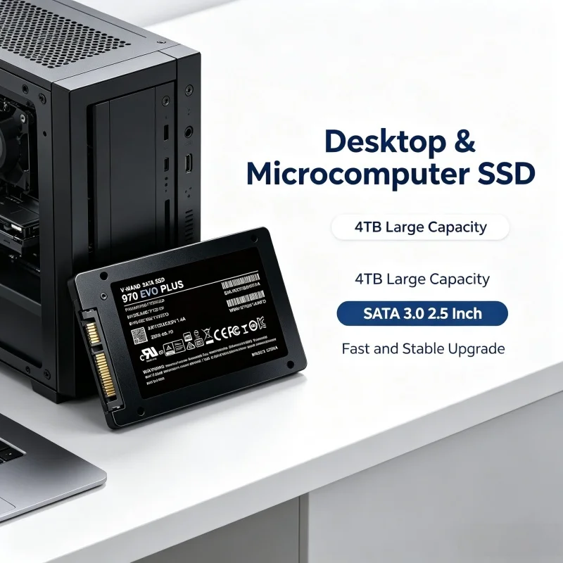 Latest 970 EVO Plus 2.5-Inch SATA III SSD, Inside Solid State Drive, 4TB/1TB/2TB/500GB, Hard Disk, Laptop, PC, Notebook. 
