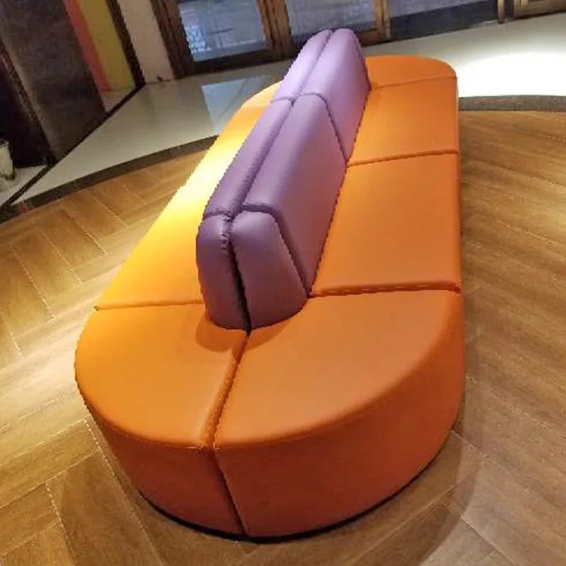 Double-Sided Sectional Sofa Set for Training Institutions Waiting Lounge Office Hall Durable Sponge Stylish for Apartments
