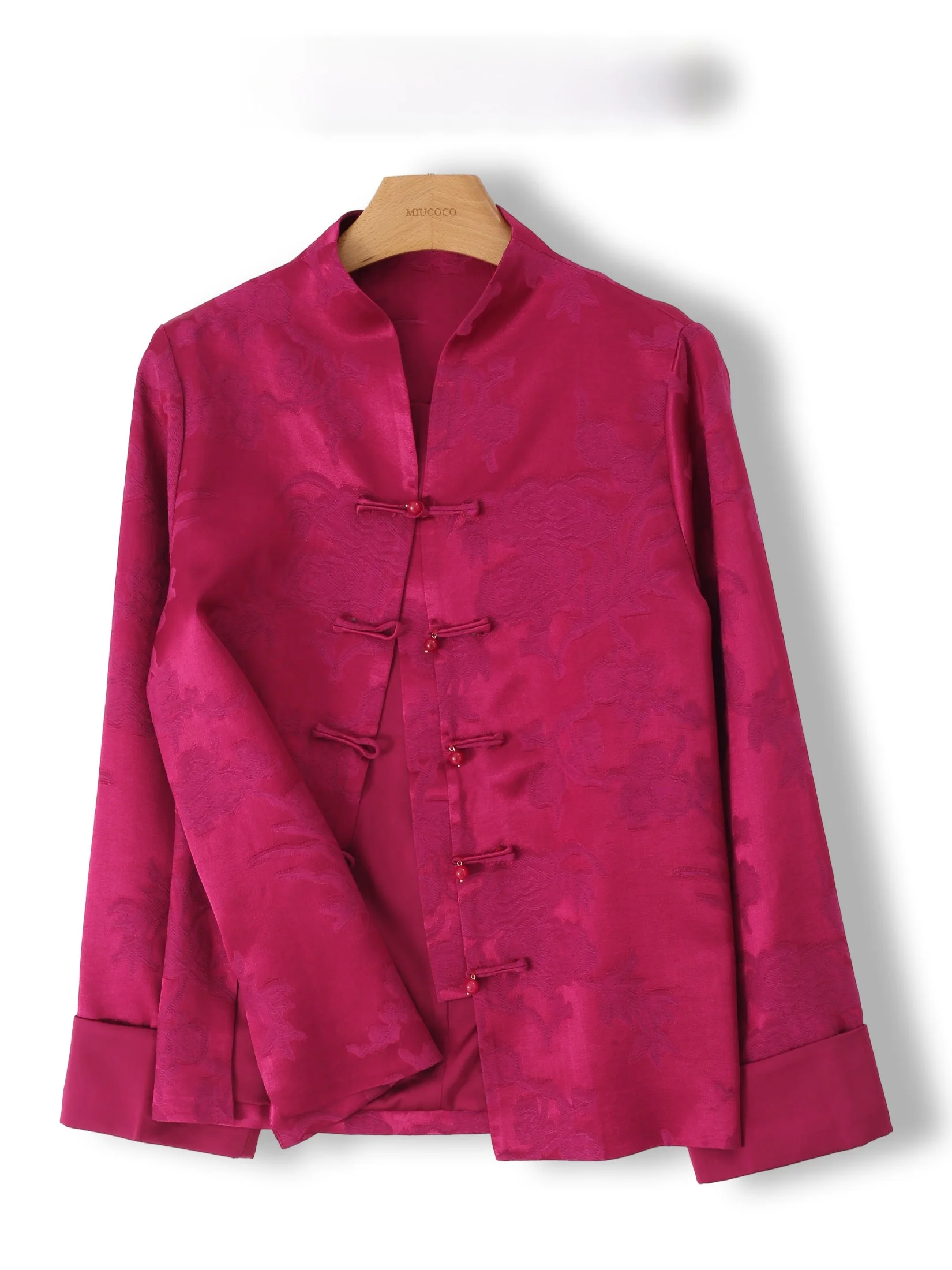 Elegant New Chinese Style Women's Jacket Friend's Direct Sale Vintage Top High Quality Silk Material Straight Cut Long Sleeve