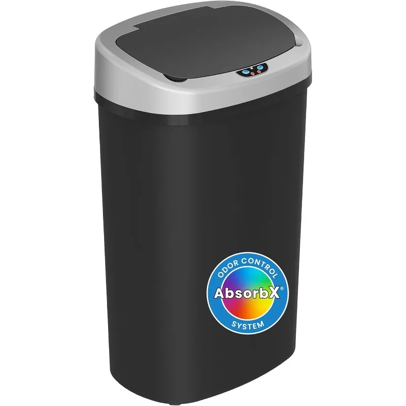 13 Gallon Sensor Kitchen Trash Can with Lid and Odor , Dent-Proof Durable Garbage Bin Automatic Waste Basket Great