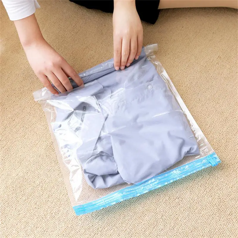 Clothes Compression Storage Bags Hand Rolling Clothing Vacuum Bag Packing Sacks Travel Space Saver Bags For Luggage Seal Bags