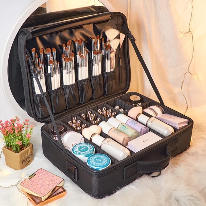 Multifunctional Storage Compartment Makeup Bag Portable Large Capacity Portable Storage Makeup Case