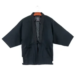 Hanten Coat Men Jackets Japan Style Koi Print Kimono Quilted Keep Warm Loose Pajamas Cardigan Samurai Asian Clothes Yukata Haori