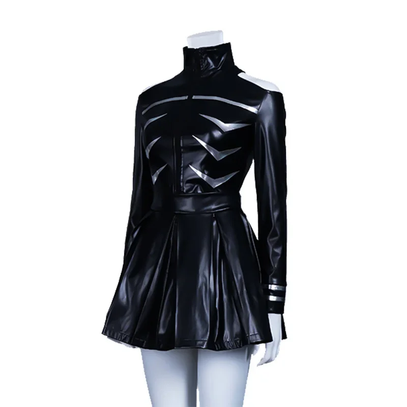 ZA01 JP Anime Tokyo Ghoul Ken Kaneki Cosplay Costume Touka Kirishima PU Leather Black Fight Uniform Dress Women Halloween PaZa0@