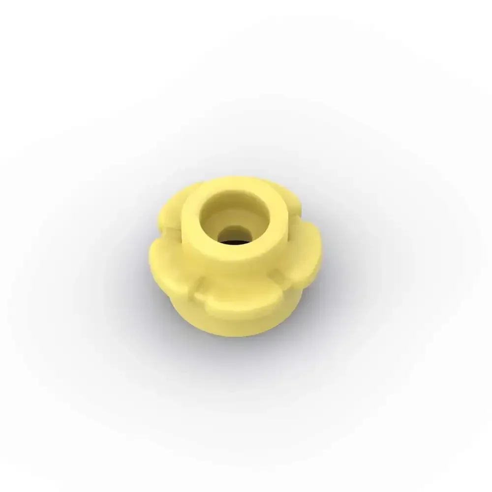 MOC 10PCS 24866 Round Plate 1x1 With Flower Edge Building Blocks Set 5 Petals Bricks Particle Educational Parts Toys Kids Gifts
