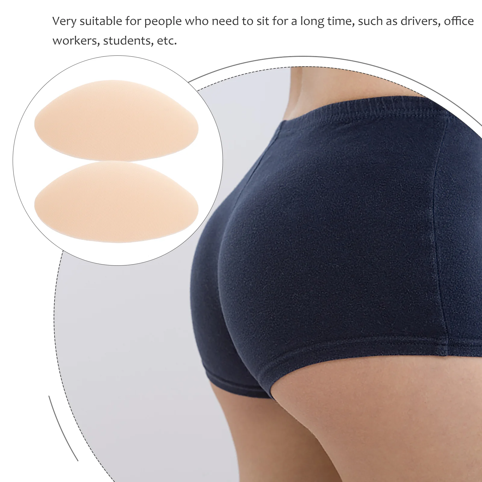 Reutilizável falso bunda confortável hip almofada levantador forro pulso butt-lift pano realçador masculino