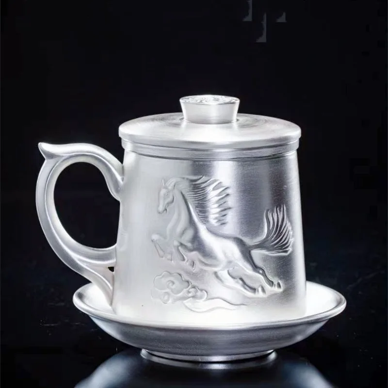 

999 Real Silver Tea Cups for The Twelve Zodiac Signs, Personal Health Water Cups, Office Cups, Gifts, Tea Sets