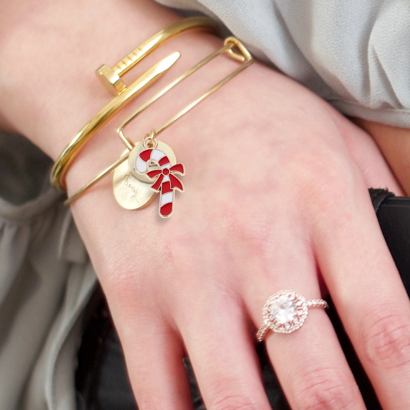 

90 шт., рождественские конфеты, подвески из сплава, мини-подвески, принадлежности для самостоятельного изготовления ювелирных изделий для ожерелья, браслета, сережек