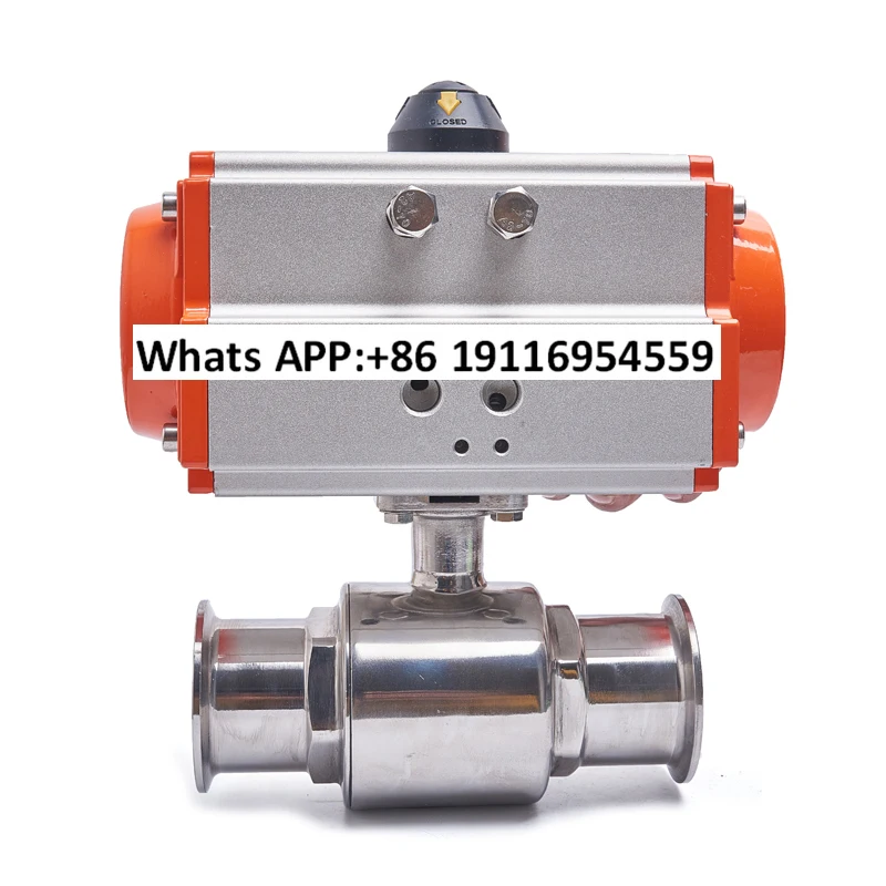 

Пневматический быстроразгрузочный шаровой кран из нержавеющей стали 304 Q681F-16P, зажим типа, санитарный пневматический шаровой кран, дверца 2 дюйма DN50