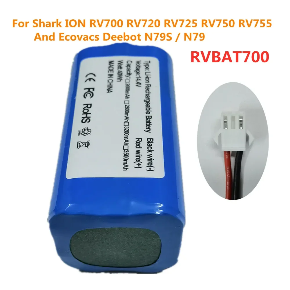 RVBAT700 Высококачественный аккумулятор для робота-пылесоса для Shark ION RV755 RV725 RV700 RV720 RV750 Ecovacs Deebot N79S N79 Батареи
