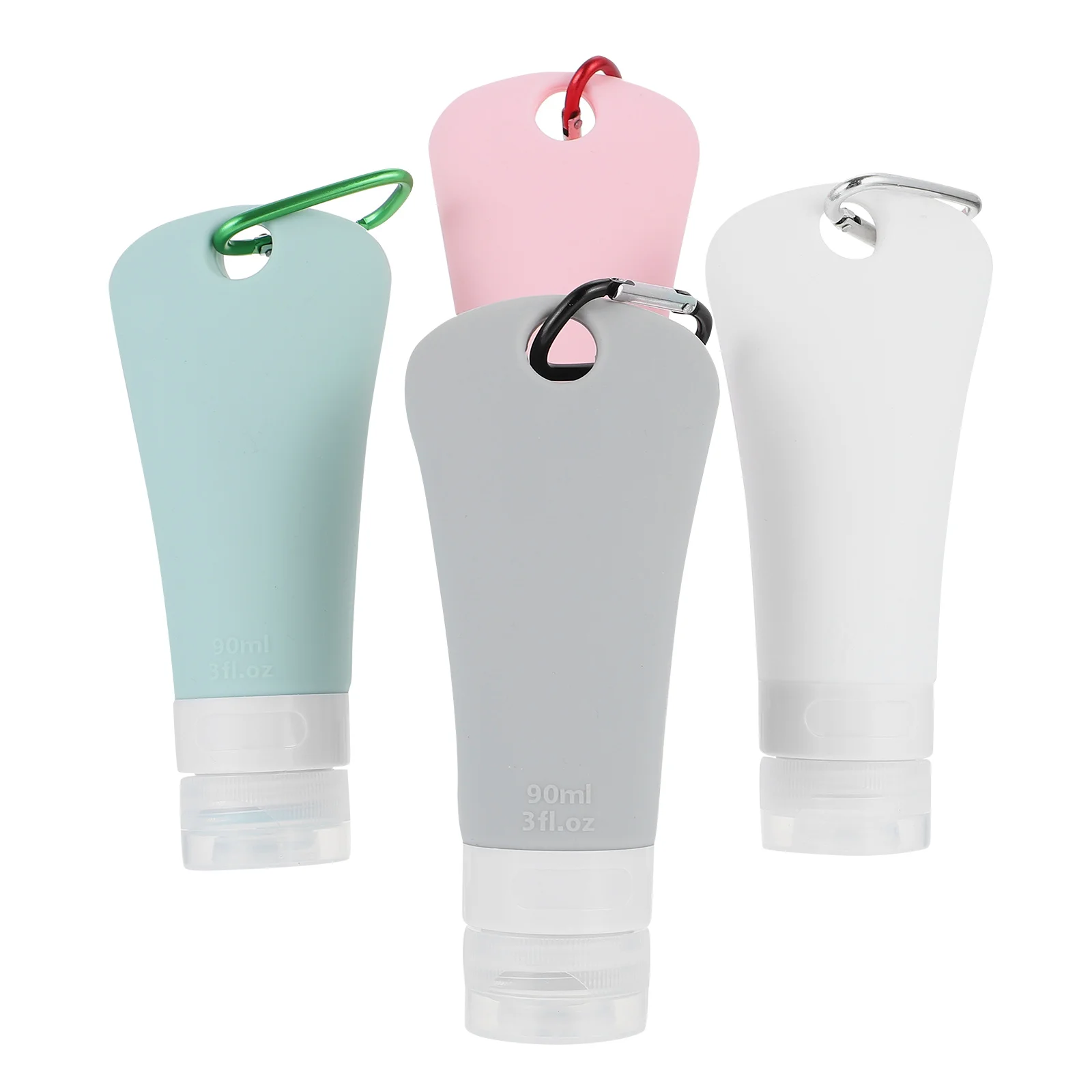 4 conjuntos de garrafas de viagem de silicone 4 conjuntos de recipientes de higiene pessoal portáteis recarregáveis shampoo loção dispensador para sabão líquido gel de banho