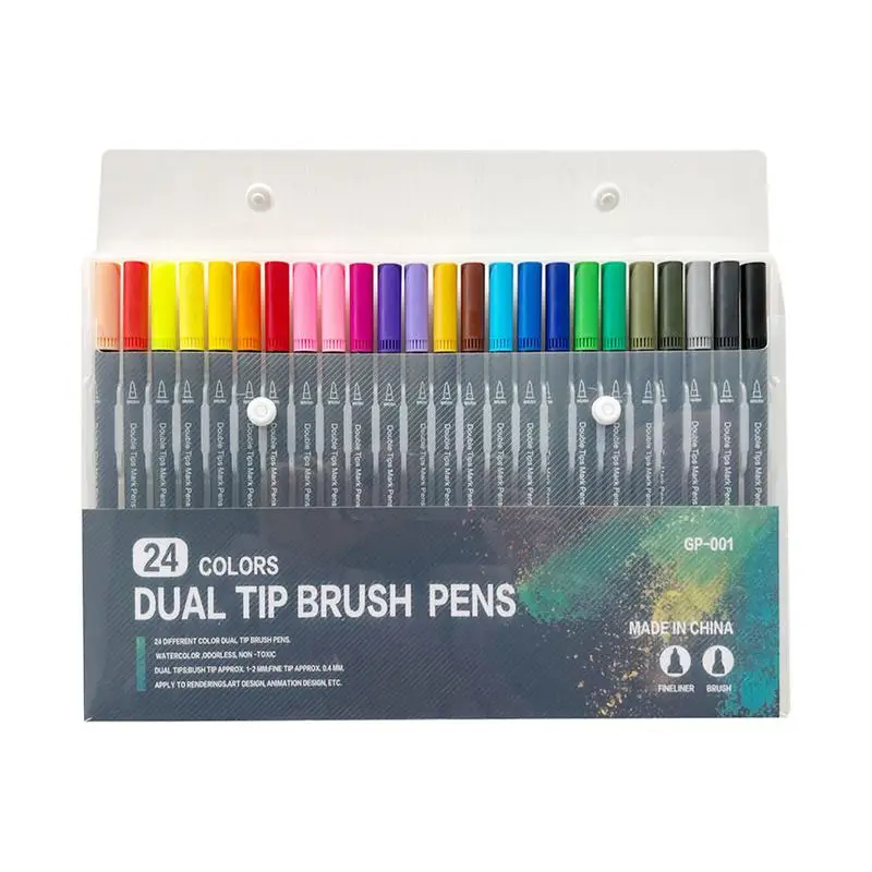 

Watercolor Brush Pens Set Double Ended Watercolor Brush Markers Portable Water Based Drawing Marker Brushes Pen For Painting