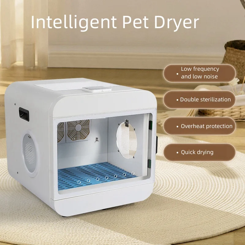 Automatic Pet Dryer Box for Cats Ultra Quiet Dog Hair Dryer 71L Smart Temperature Control 360 Degree Drying Box for Cat Puppy