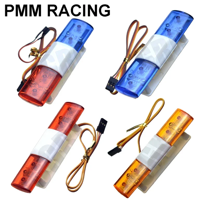 LED 360 Degrees Rotate Flash Police Light For 1/10 1/8 1/5 RC Car Crawler Short-Course Truck Drifting Tamiya Yokomo