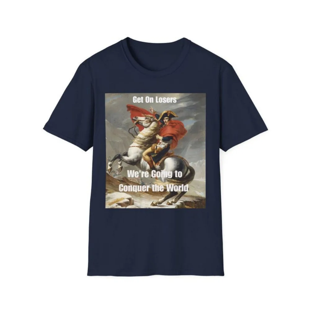 نابليون معبر جبال الألب تيز قميص الفاتح التاريخي خمر قائد فرنسي أعلى التاريخ العسكري الملابس أزياء الشارع #3