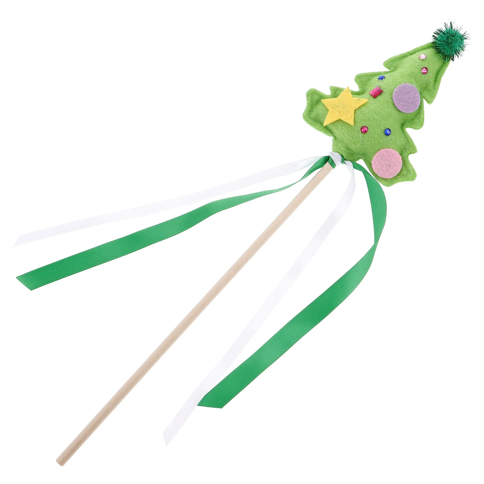 

Christmas Tree Fairy Wand Xmas Tree Shape Handheld Dress-Up Wand Party Prop Performance Accessory Decoration