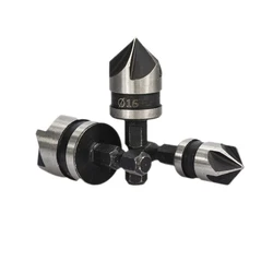 1 piece Woodworking Chamfer 90 Degree Five-blade High-carbon Steel Milling Cutter Hole Saw Deburring Tool