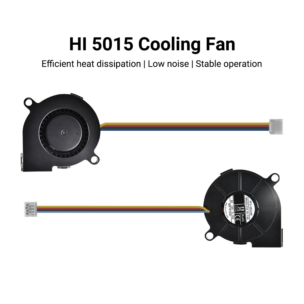 

Hi 3d pritner 5015 DC 24V Brushless Blower Turbo Fan Dual Ball Bearing Fan Blower Cooler Cooling Fan For 3D Printer Accessories