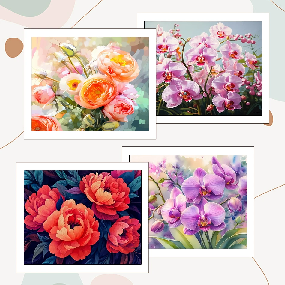 

RUOPOTY Painting By Numbers Draw Flowers 40X50cm Picture Drawing On Canvas Markers By Numbers Arts Crafts Diy Acrylic Wall Decor